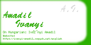amadil ivanyi business card